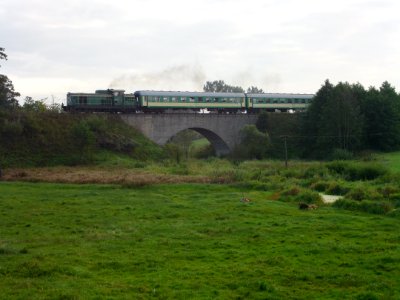 Jamiolki bridge tourist train
