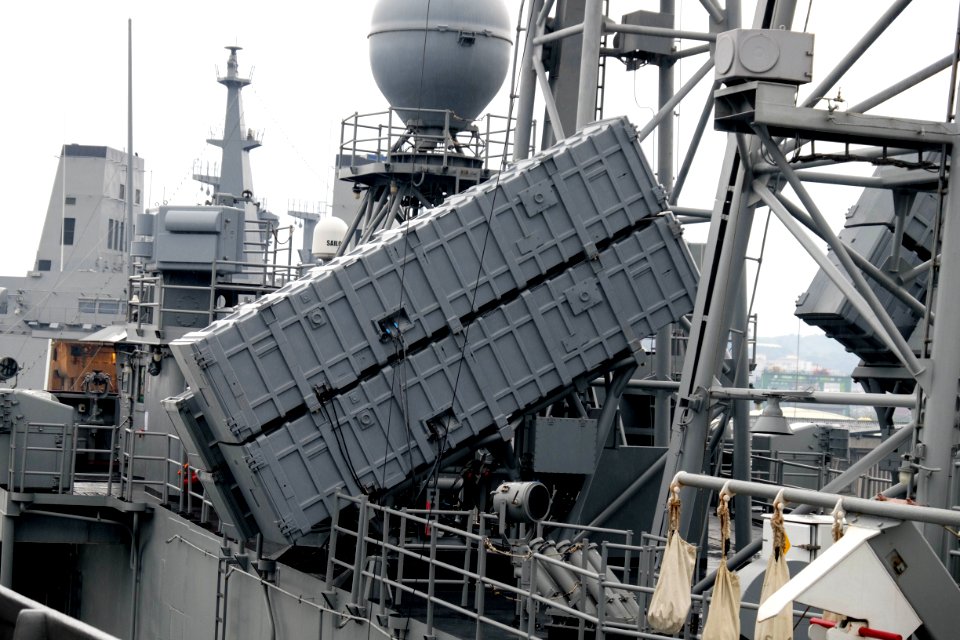 Hsiung Feng II and Hsiung Feng III Anti-Ship Missile Launchers aboard on Central Upper Deck of ROCN Chang Chien (PFG2-1109) 20170309