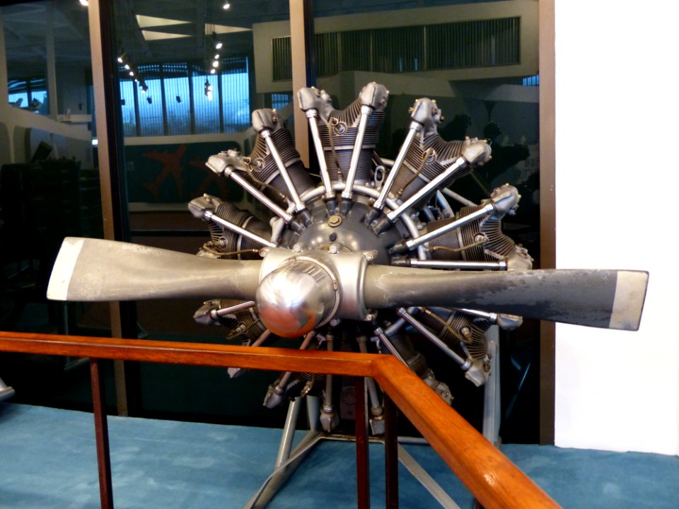 Nine Cylinders Radial Engine in Flight Technology Area, 1st Floor of Aviation Museum 20131231