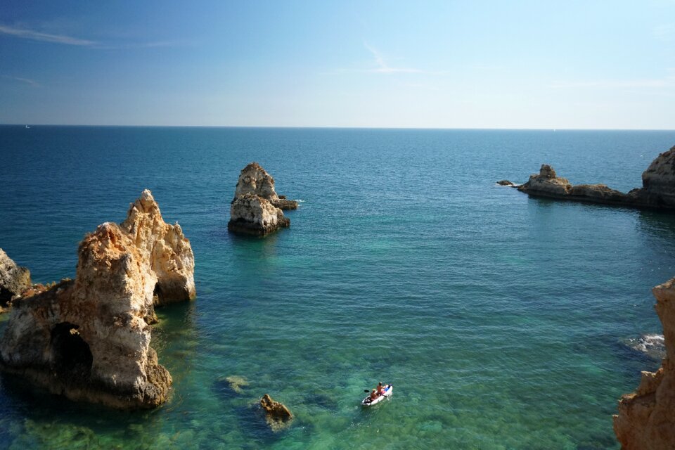 Travel seashore rock