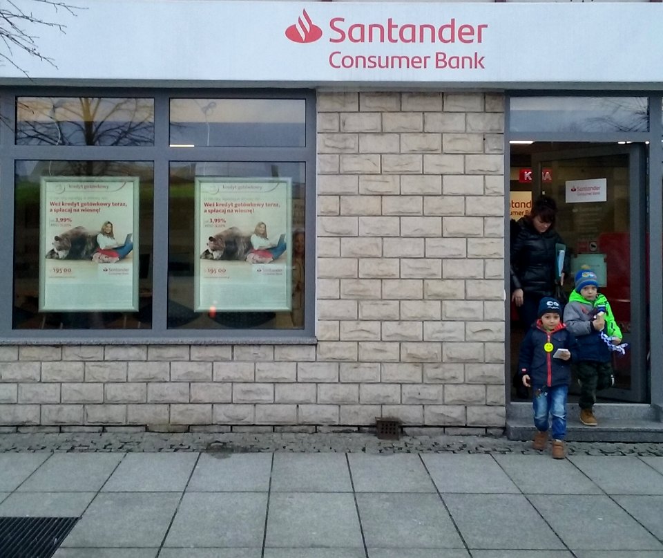 Hiszpański Santander Consumer Bank w 60-tysięcznym Tomaszowie Mazowieckim w województwie łódzkim