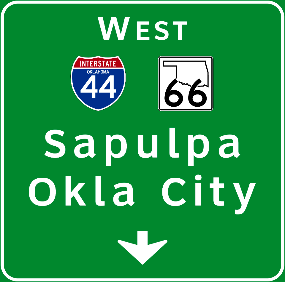 I-44 WEST Sapulpa Okla.City (1 ARROW)