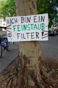Ich bin ein Feinstaub-Filter! Extinction Rebellion, Düsseldorf, 18. August 2020