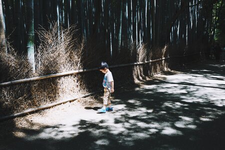 Child walking alone photo