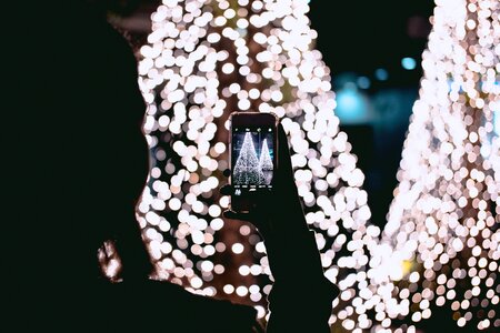 Christmas bokeh bright photo