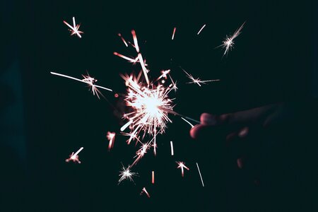 Sparkler light bright photo