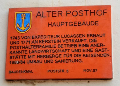Ibbenbueren Alter Posthof Plaque