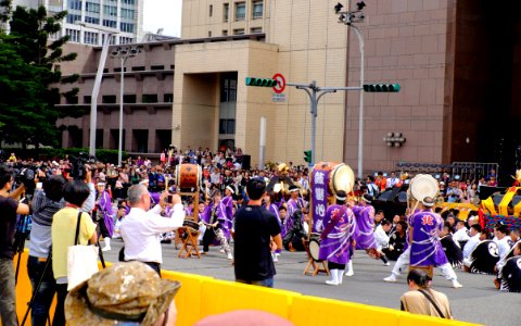 Kitakotojin Daimikoshi Taiko Team Performing at Taipei City Plaza 20151101