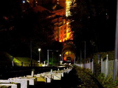 Kiev funicular in night