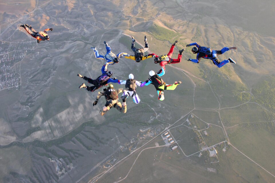Parachute sports sky