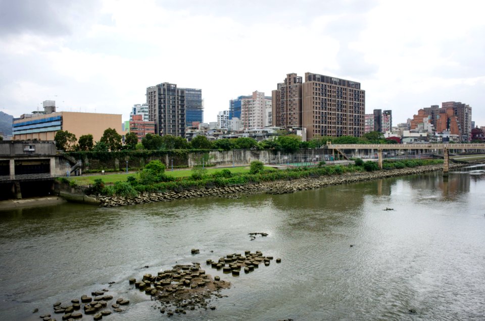 Keelung River South Riverside View from Chengmai Bridge 20141004a