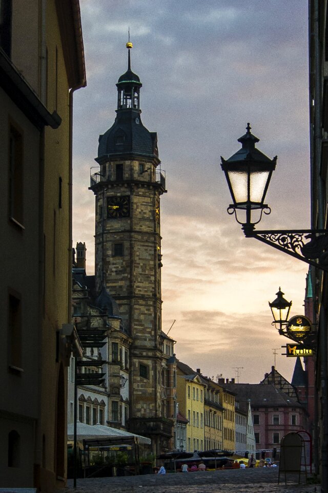 Evening altenburg town hall
