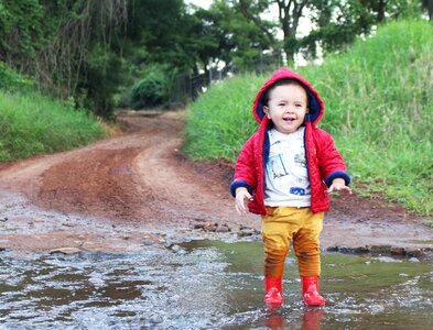 Nature rain fun photo