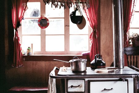 Kitchen stove pots photo