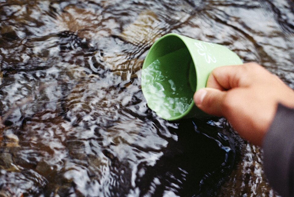 Cup outdoors gray cup