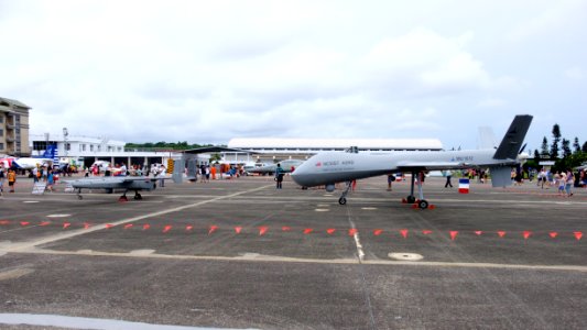 NCSIST Albatross and ASRD MALE UAVs Display at Hualien AFB Apron 20160813a