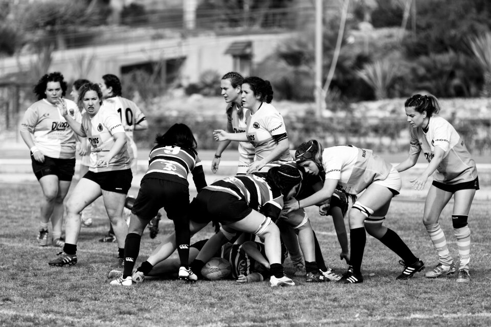 Athletes black and white monochrome