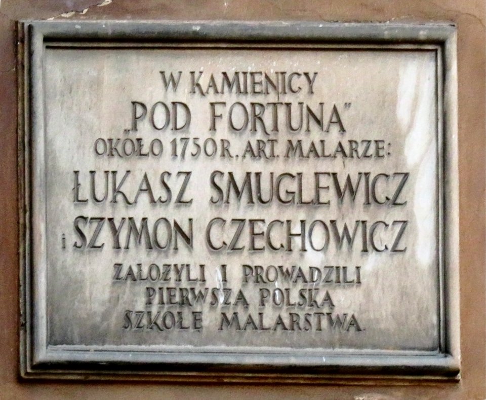 Kamienica Pod Fortuną Warszawa tablica