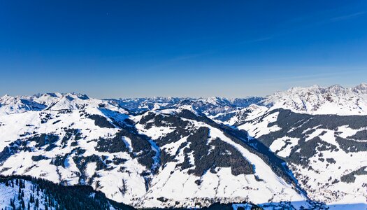 Cold panoramic image alpine
