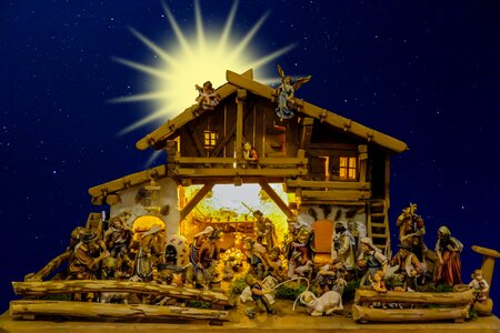 Father christmas stall jesus