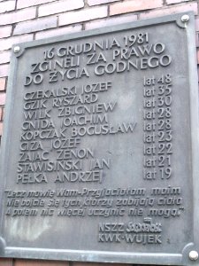 Katowice pomnik górników kopalni Wujek 29