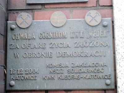 Katowice pomnik górników kopalni Wujek 37