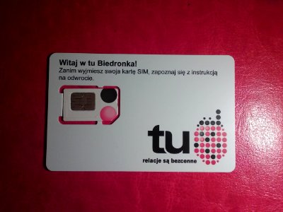 Karta SIM tuBiedronka photo