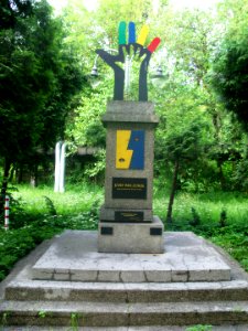 Katowice - Monument of Józef Wieczorek in Nikiszowiec (1)