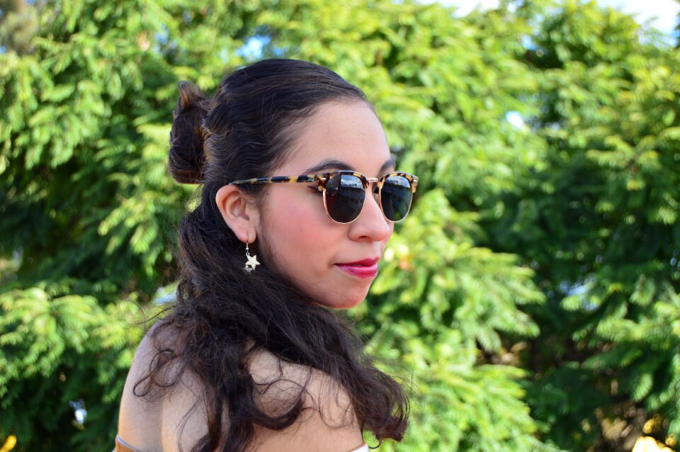 Hair glasses beauty