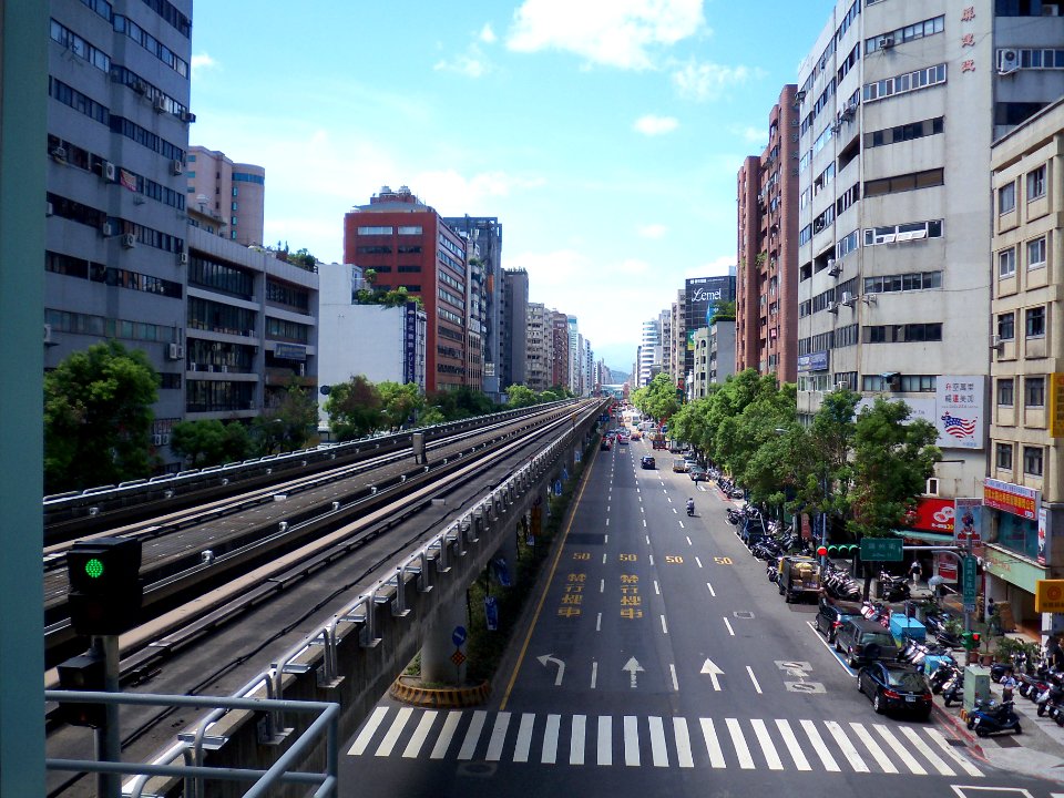 Fuxing North Road Viiew from Zhongshan Junior High School Station 20090801