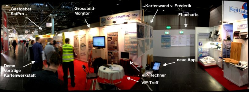 OpenSeaMap auf der Boot-2012-Düsseldorf-pano