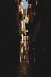 Building dark alley photo