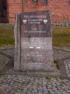 Friedrichswalde memorial stone