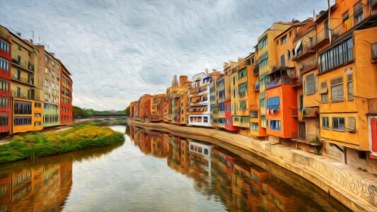 Girona painting city colors