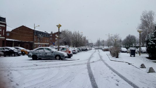 Gare d'Hénin-Beaumont neige janvier 2015 2