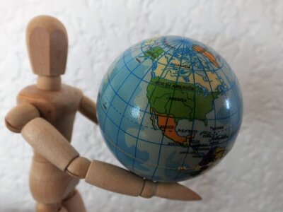 Globalization ball-shaped planet