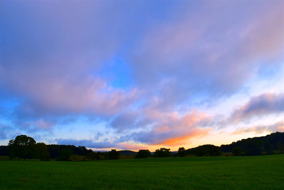 Grass clouds light