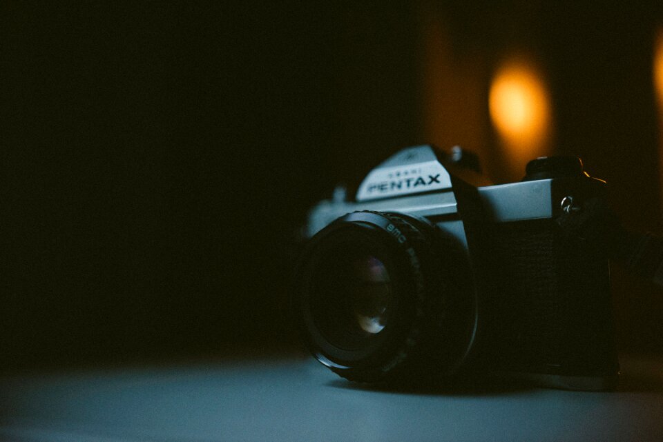 Blur bokeh black camera