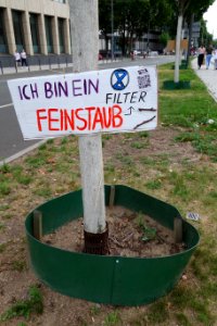 Extinction Rebellion, Ich bin ein Feinstaub-Filter. Düsseldorf, 22. August 2020