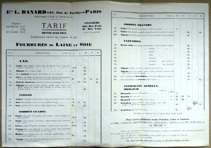 Fabrique de fourrures de laine - Pas de Plus parfaite reproduction de la fourrure, Paris (15)