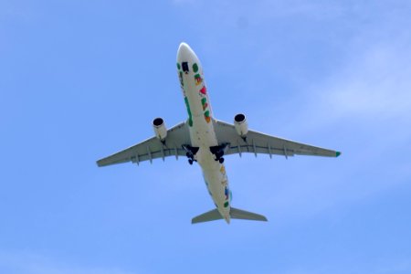 EVA Air Airbus A330-302 B-16331 Taking off from Taipei Songshan Airport 20150629c