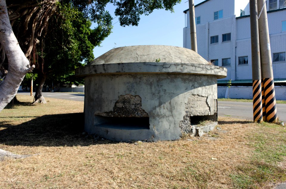 Former Bunker nearby No.4 East Pier of Zuoying Naval Base Front View 20141123