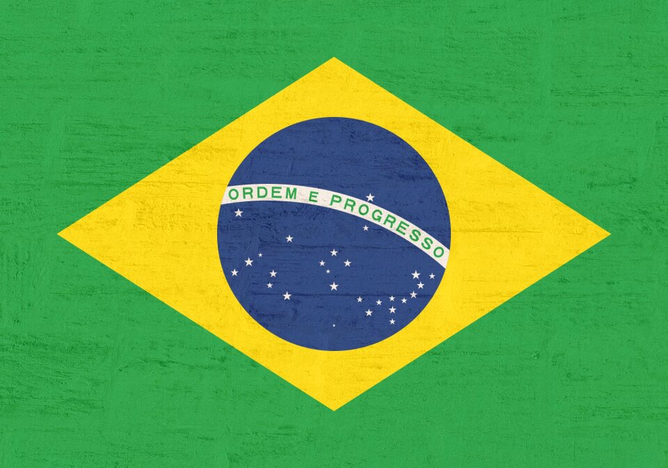 Brazil flag gold