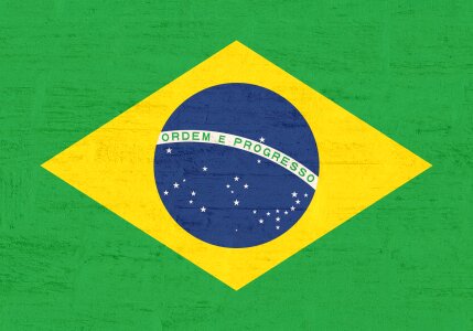 Brazil flag gold