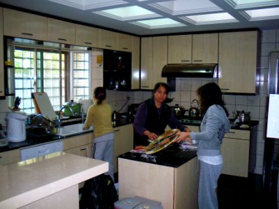 Foreign Female Servants in Kitchen of Villa 20110204