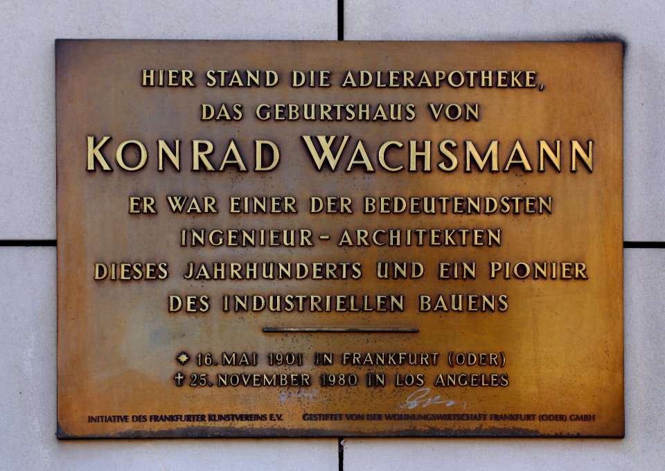 Frankfurt Oder Gedenktafel Konrad Wachsmann 01