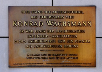 Frankfurt Oder Gedenktafel Konrad Wachsmann 01
