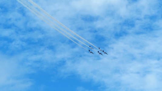 Five Thundertigers AT-3 Formation Flight Diving Down 20151121