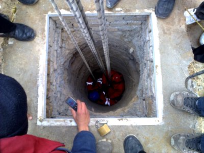 Firefighting maneuver in Nishapur; a symbolic saving from a well 04