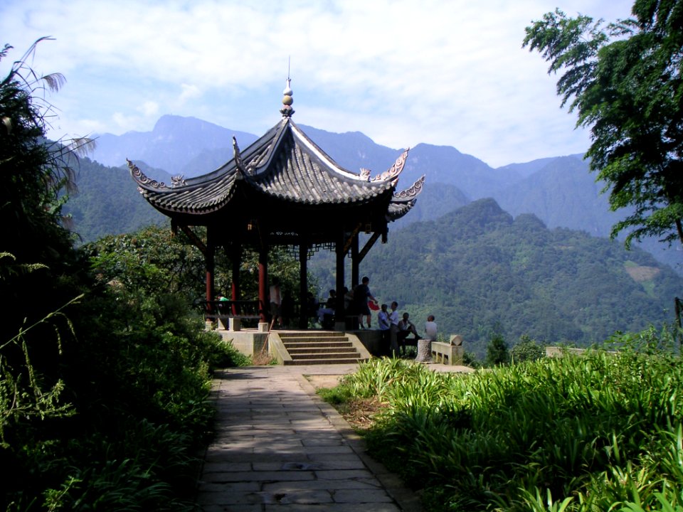 Guangfu pavilion at Mount Emei